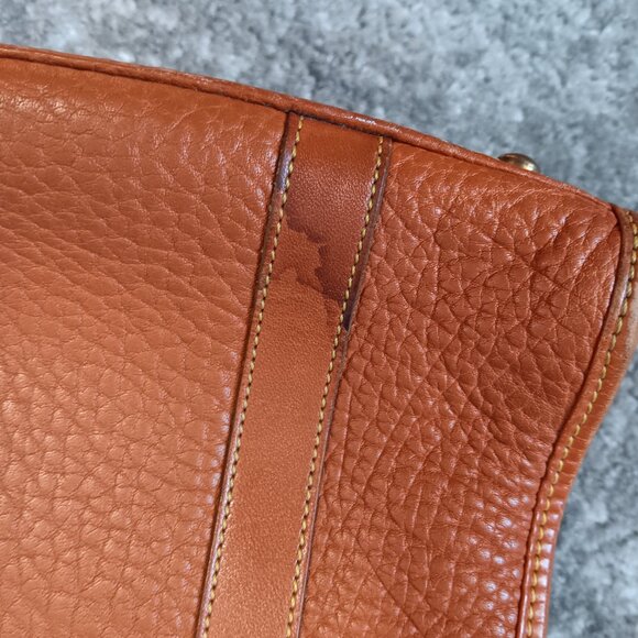 Vintage chestnut all weather leather dooney and bourke satchel bag boho - Picture 8 of 8